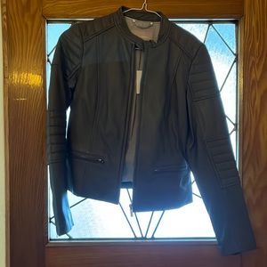 Banana republic leather jacket ( sage grey)